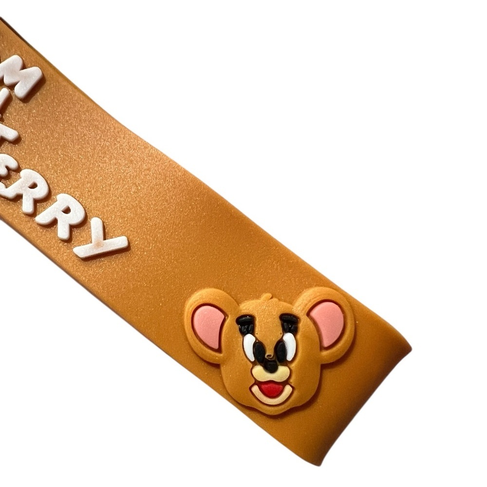 Collectable Jerry from Tom and Jerry Silicone Keychain with wristband and bell - Picture 5 of 7